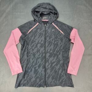 Nike Golf Performance Tour Athleisure Full Zip Convert Hooded Jacket Gray XL